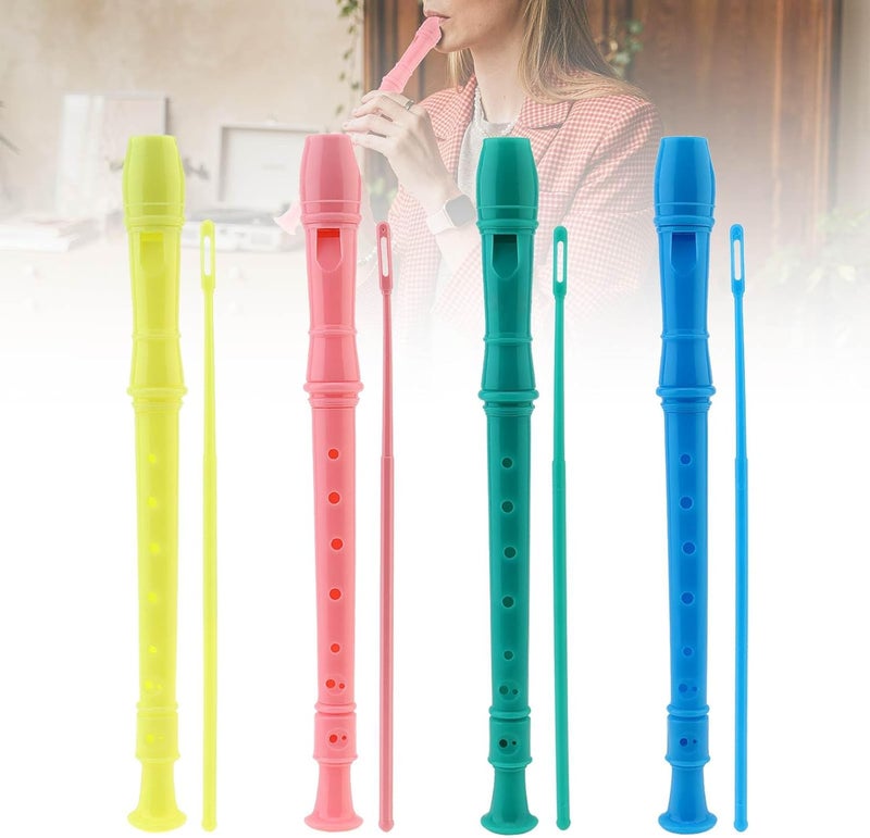 REMAGIC 4 Pack Recorder Instrument for Adults Beginner, Colorful Professional German fingering Soprano Recorder, Musical Instruments Flute Instrument, 7 Holes Baroque Soprano British Style Recorder - Image 1